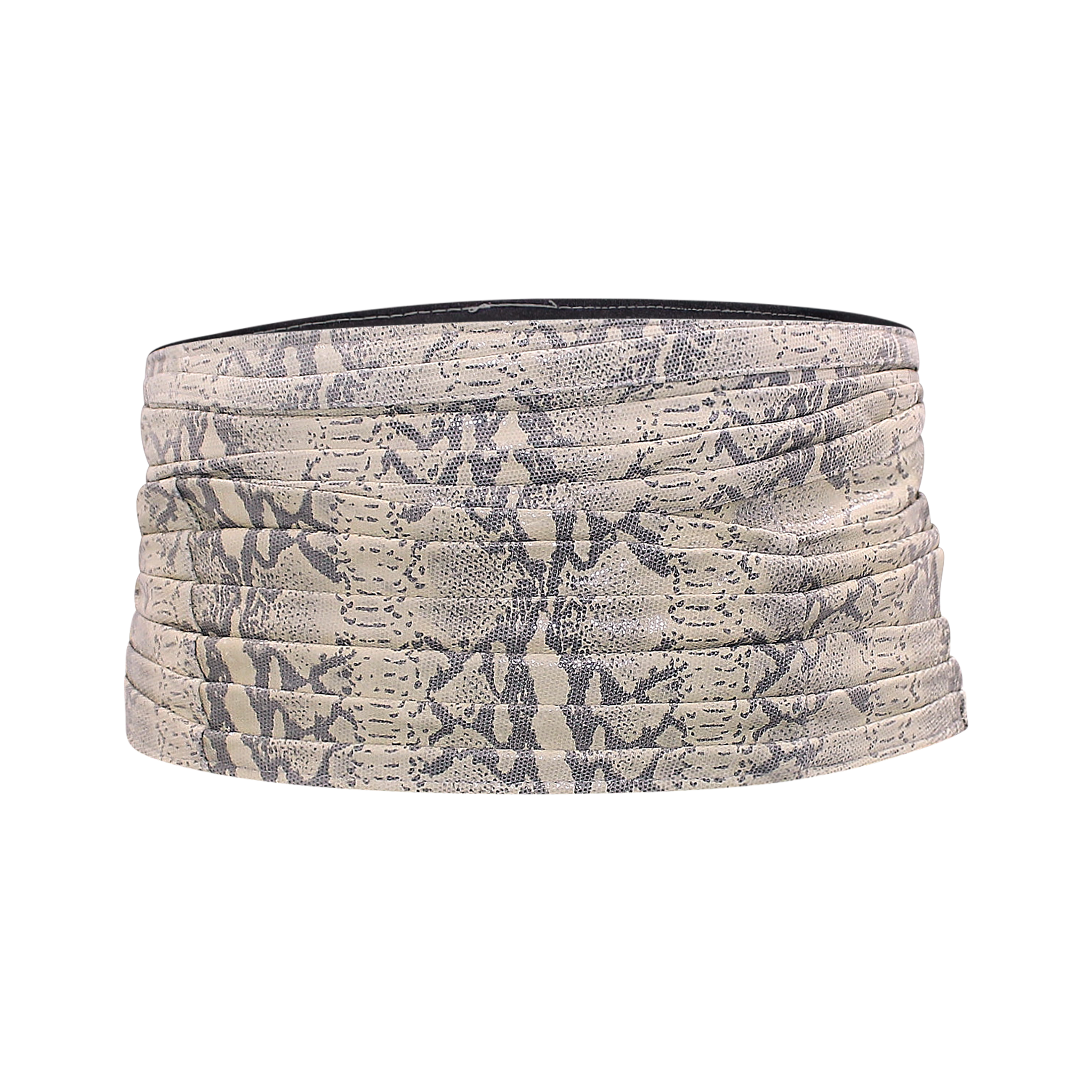 PYTHON PRINTED LEATHER CUMMERBUND