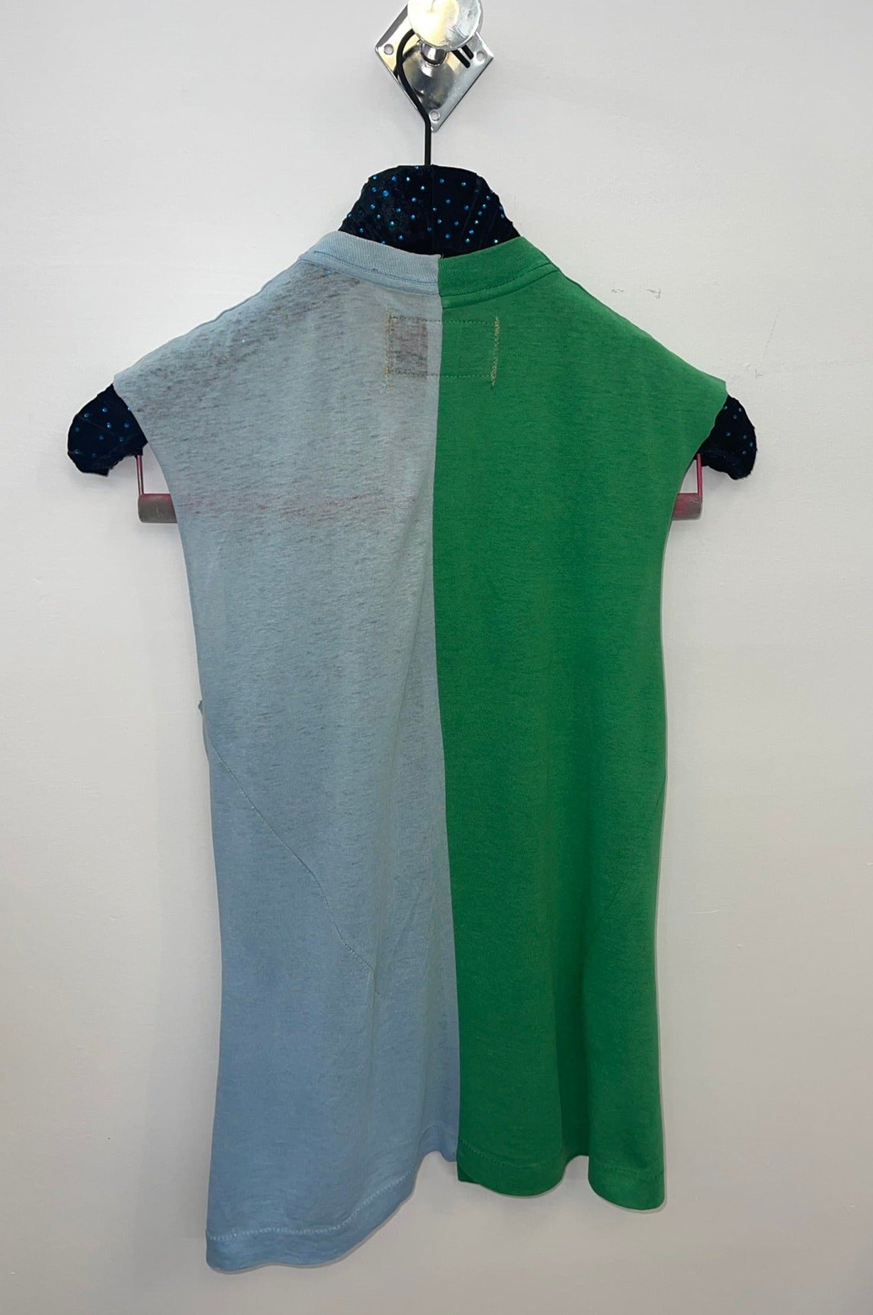 VINTAGE SPLICED VNECK BUTTONUP CUTOFF TEE