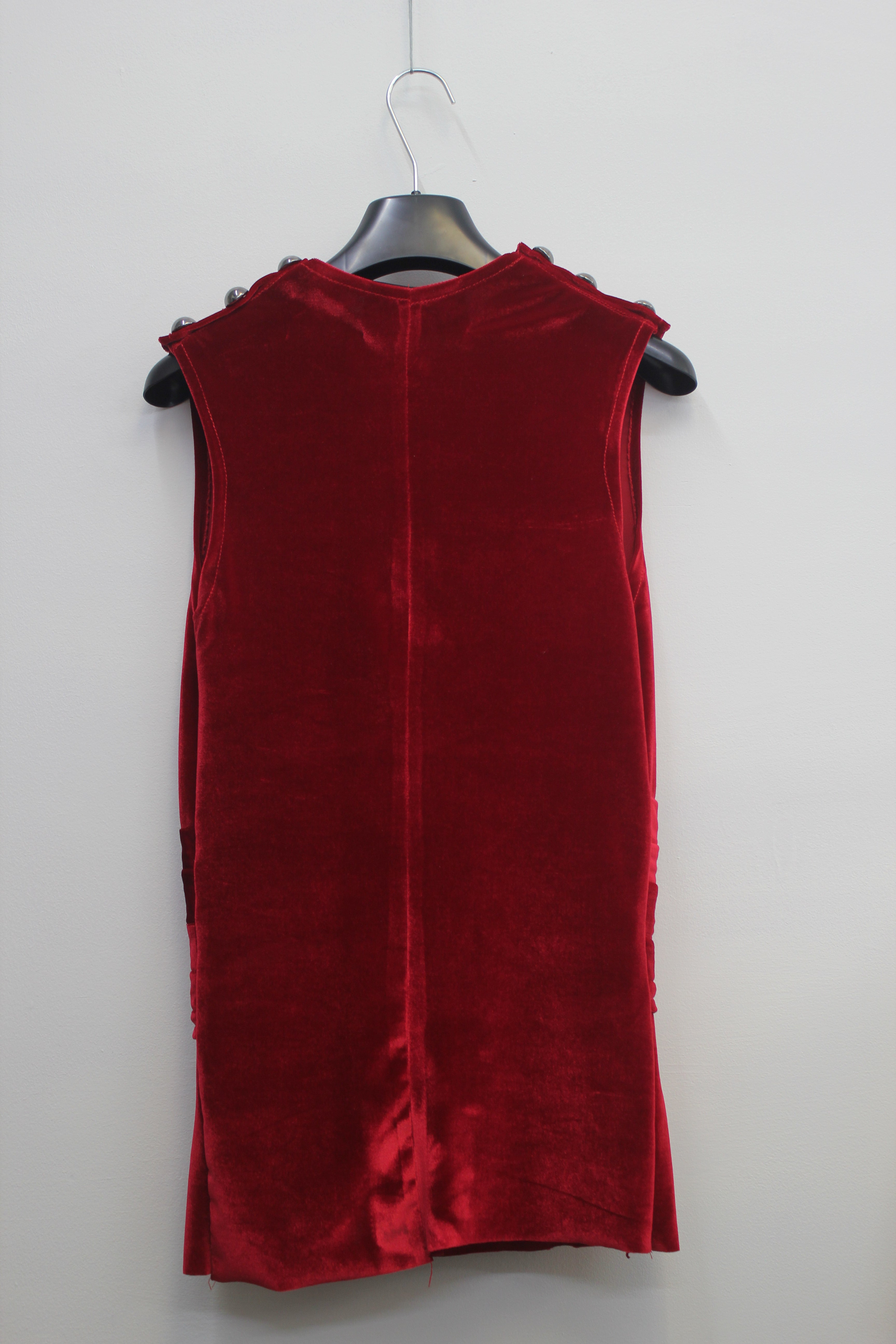 VELVET CUTOFF CUMMERBUND TOP