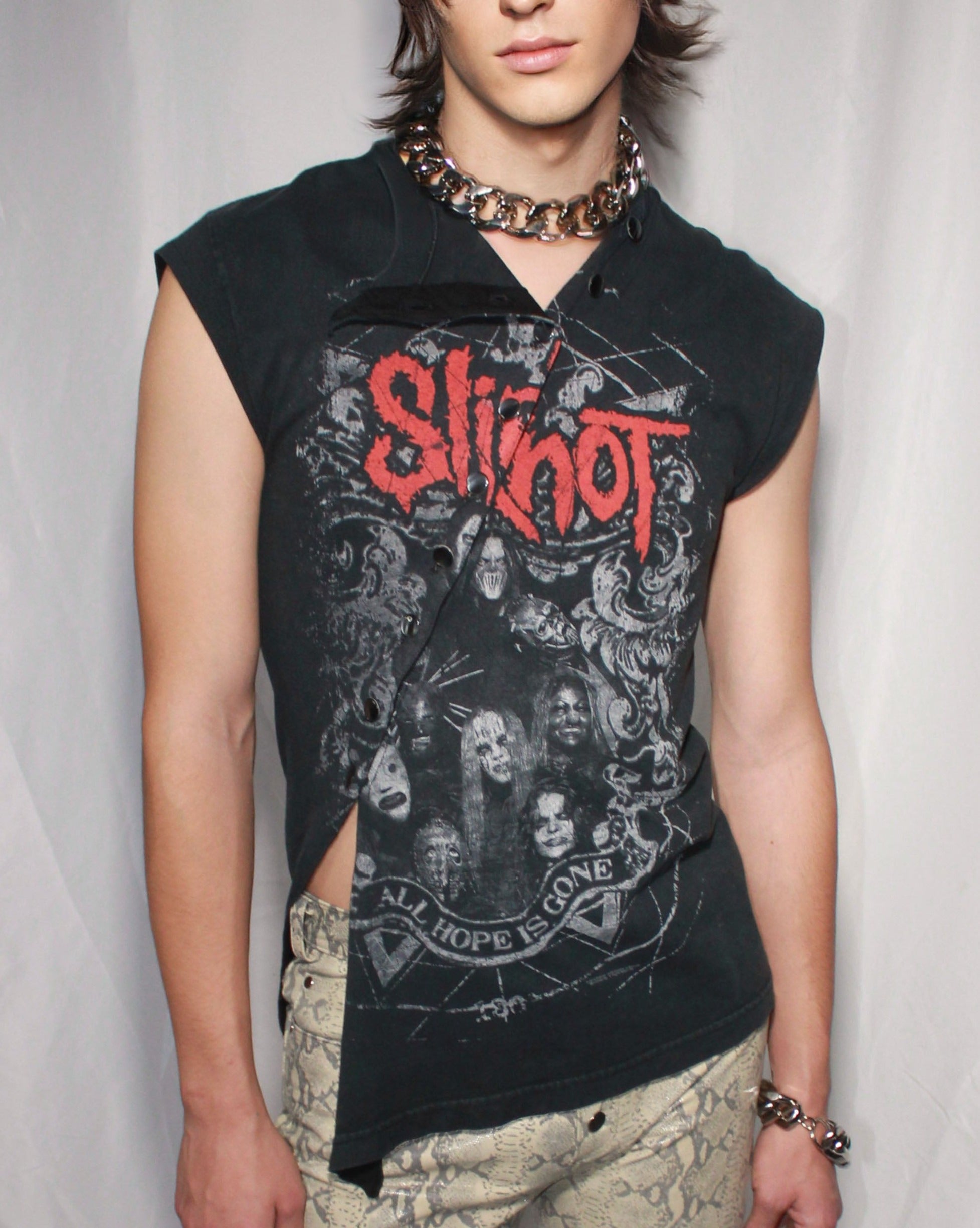 REWORKED SLIPKNOT ASYMMETRICAL BAND TEE