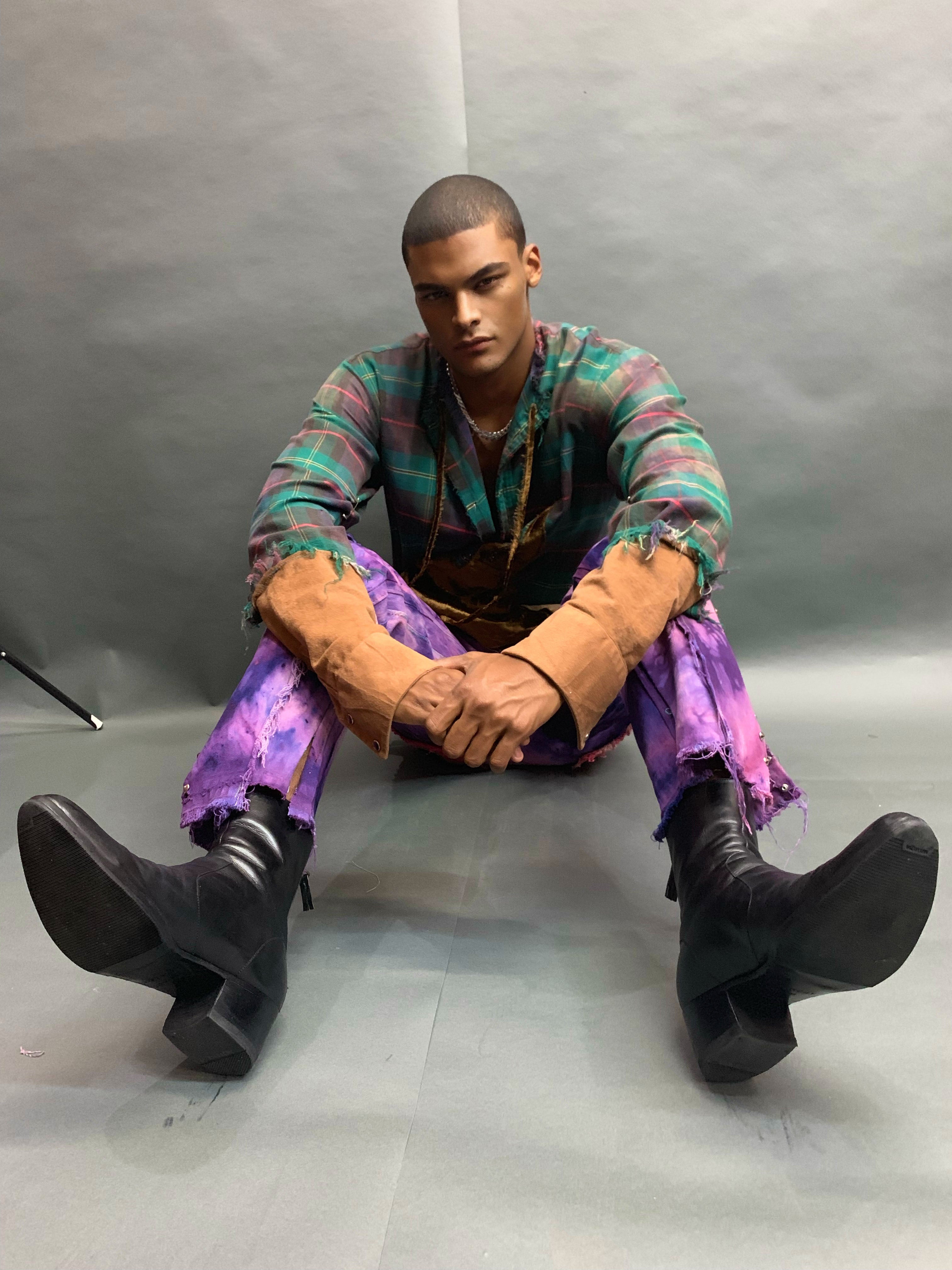 TRASH DENIM ACID WASH PURPLE