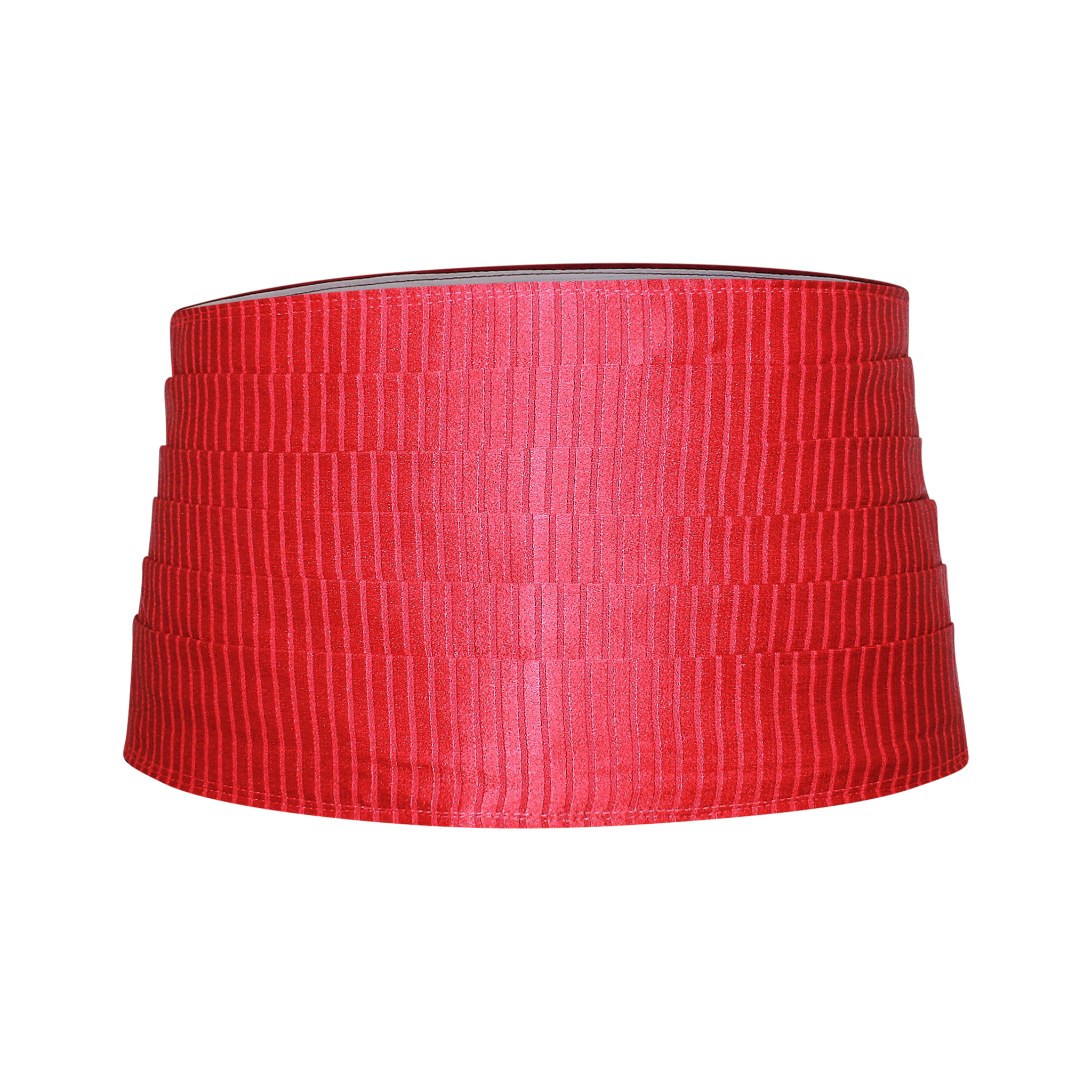PRINCE CUMMERBUND - ITALIAN RED SILK STRIPE