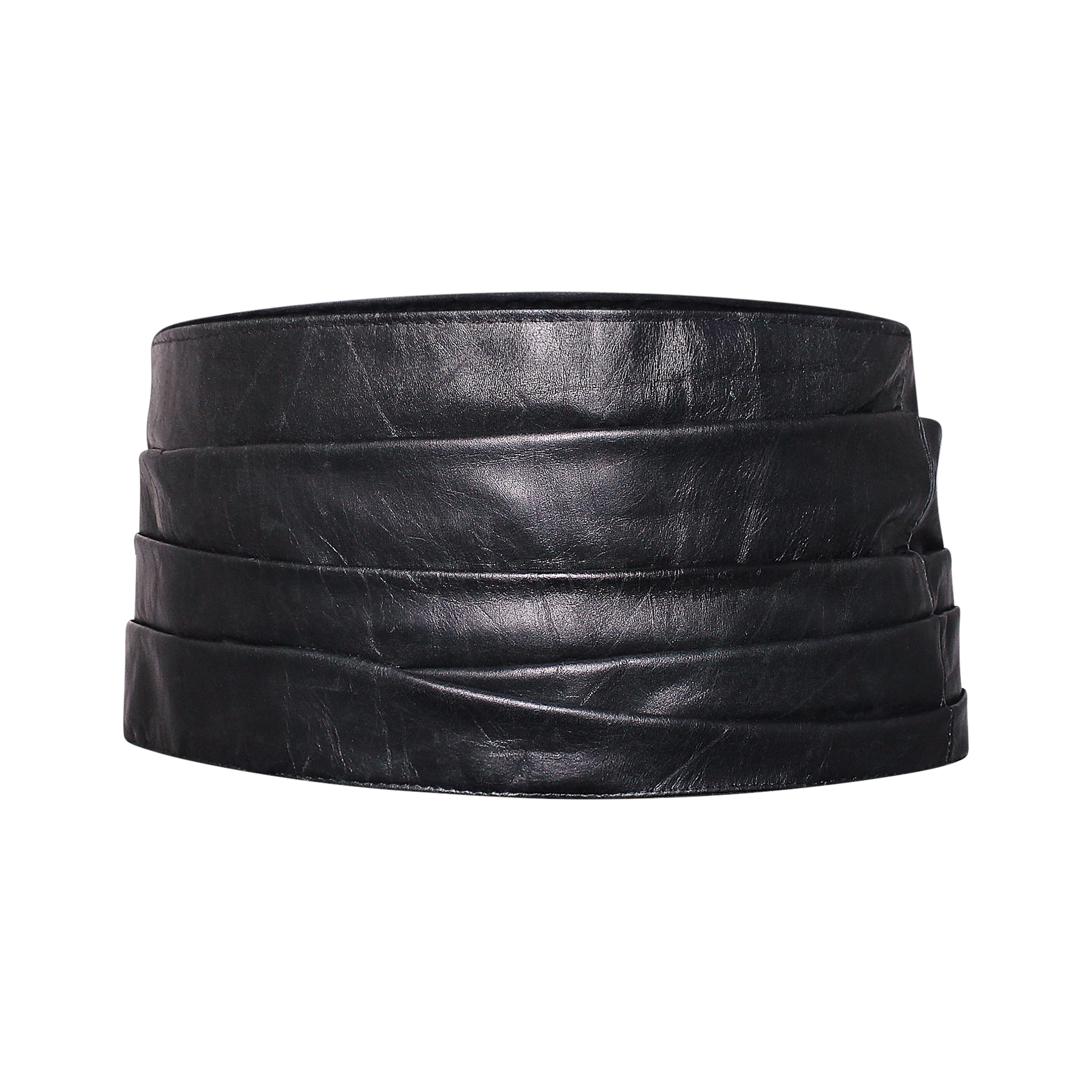LEATHER RECYCLED CUMMERBUND