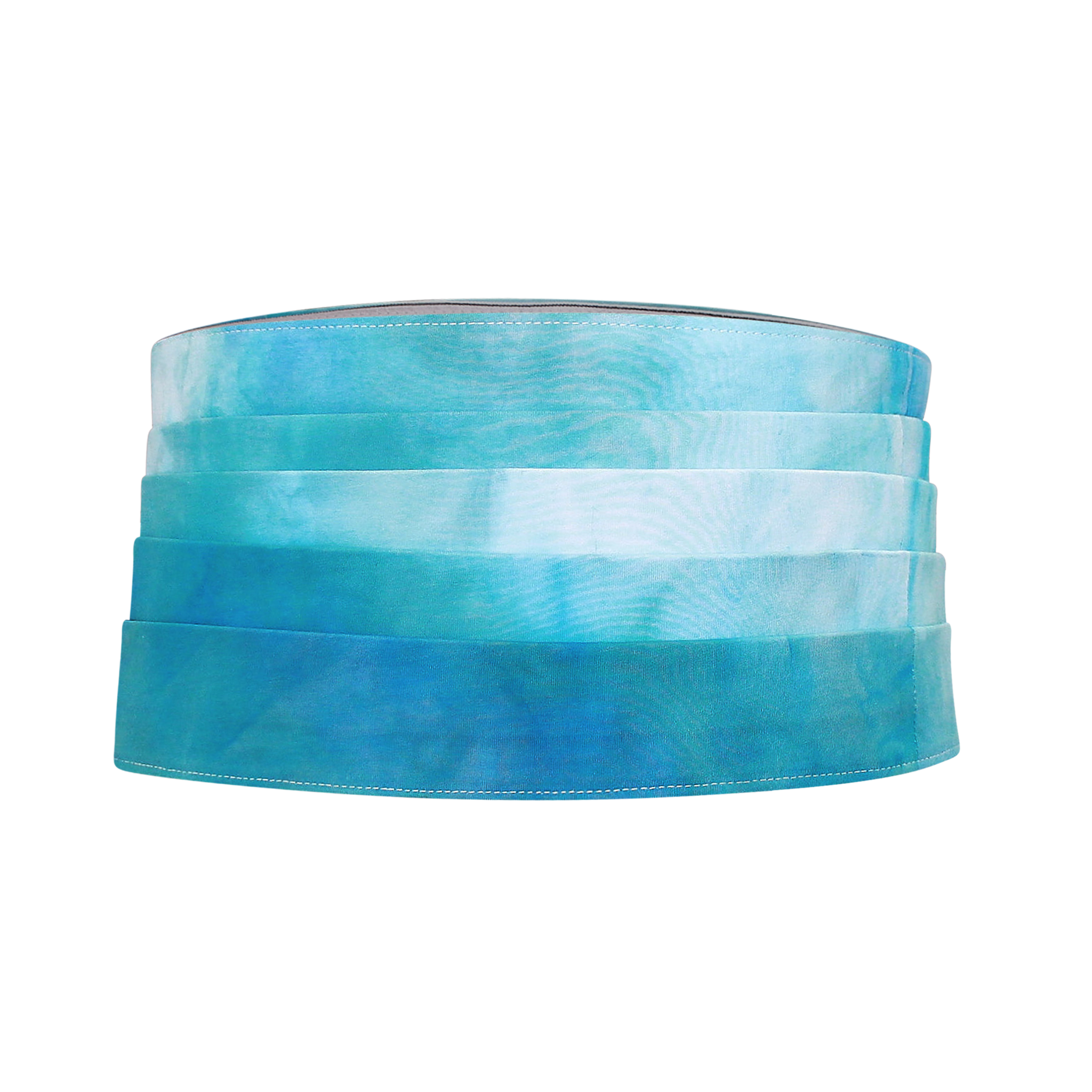 SEA BLUE DYED COTTON CUMMERBUND